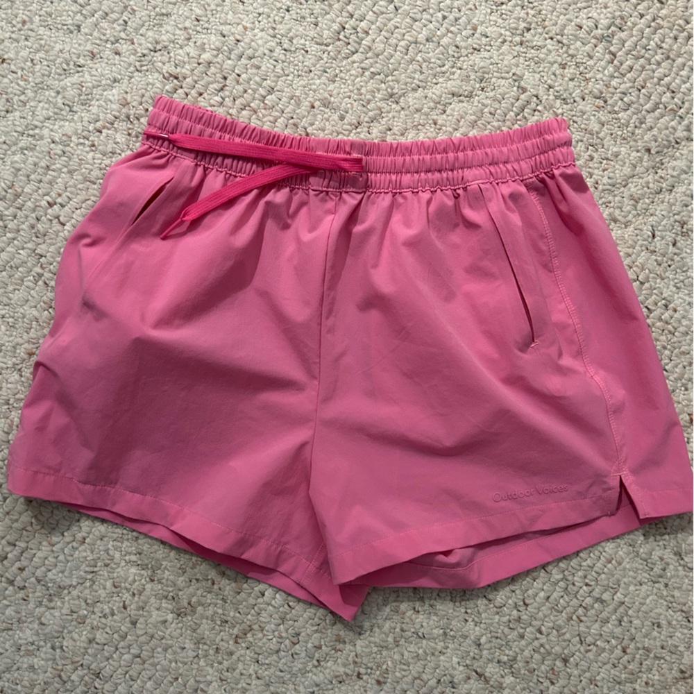 outdoor voices pink doing things short